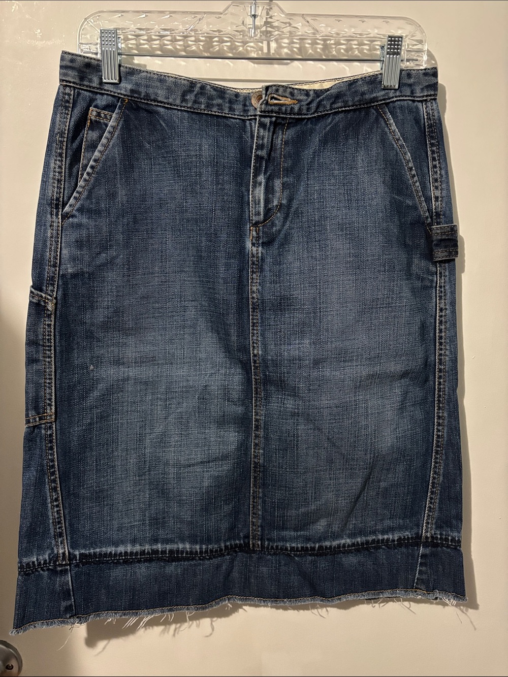 Banana Republic Dark Blue Denim Straight Skirt